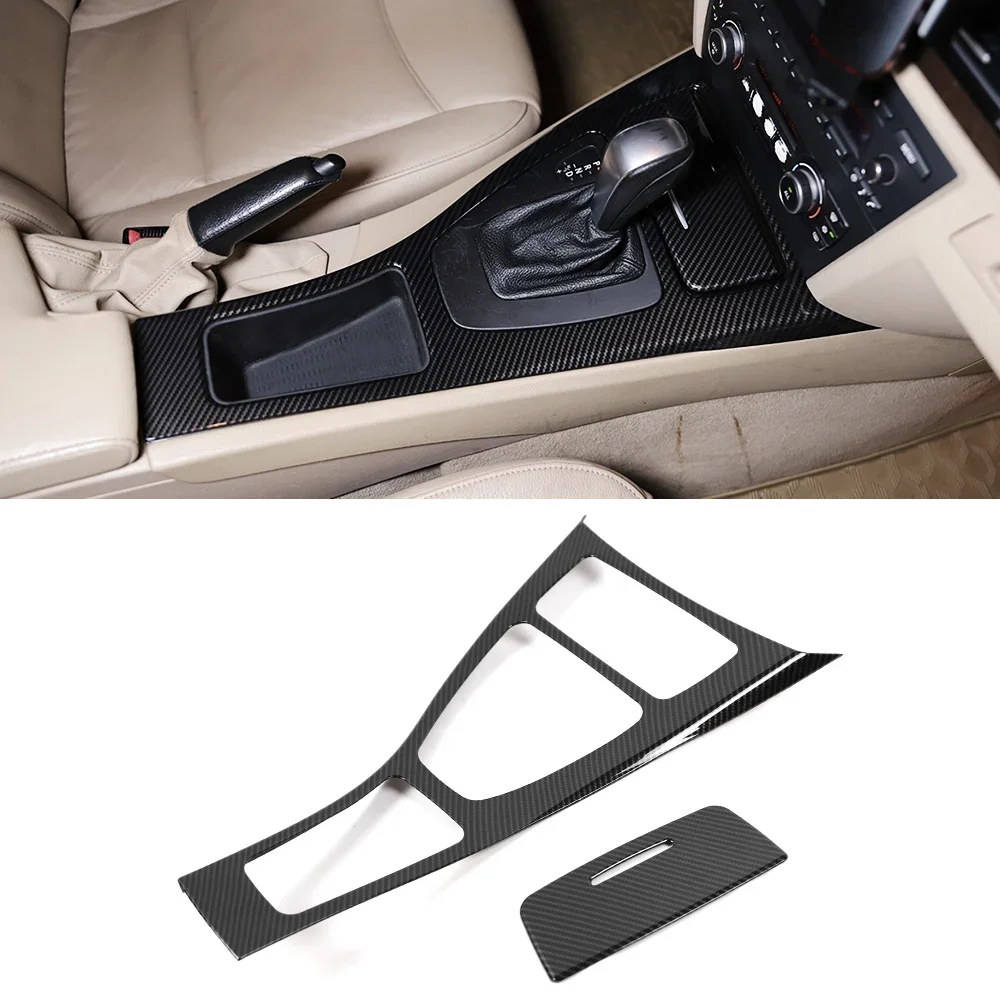 

Center Console Sticker Cover For bmw e90 e92 2005-2012 3 Series Gear Shift Frame Panel Carbon Fiber Car Accessories Decoration