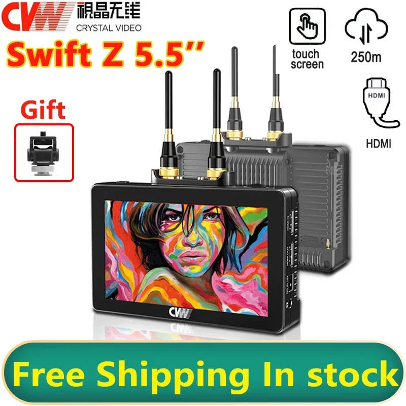 

CVW Swift Z Wireless Image Video Transmission System Touch Screen Monitor Transmitter Receiver on Camera DSLR VS SWIFT 800 pro