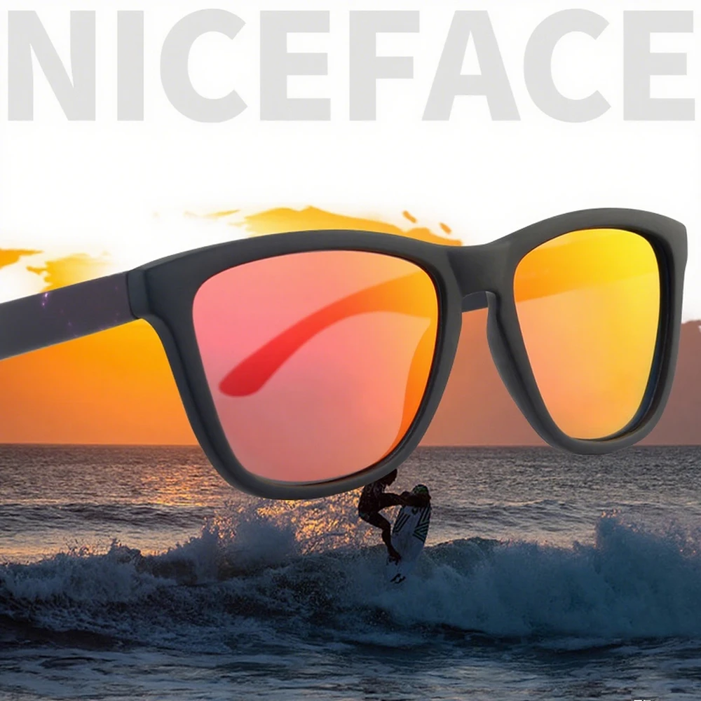 

Europe And America Style Outdoor Sports Polarized Sunglasses Individuality Frame Color Graffiti Driving Fishing Leisure Glasses