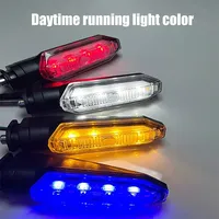 2Pcs Mini Amber Flashing Light Motorcycle LED Turn Signal Lights 8mm Blinker Turn Signal Lamp 12V Moto Indicator Accessories