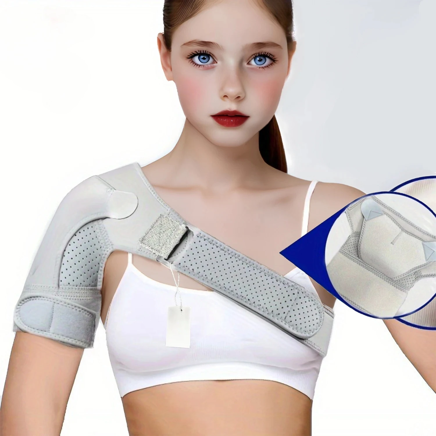 دعامة كتف للكفة الدوارة الممزقة |   دعم وأكمام ضغط، استعادة الاستقرار، تناسب الذراع الأيمن الأيسر، للرجال والنساء