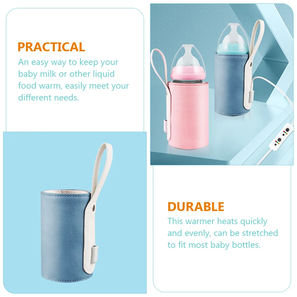 

Portable Baby Warmer Universal PU Insulation Cover Keeps Milk Warm Travel Newborn Travel Bottle Warmer Infant Durable