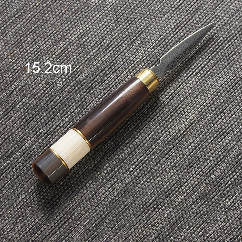 1Pcs Damascus Tea knife Pu\'er Tea Knife Ebony Stainless Steel Tea Needle Tea Cone Chinese style gift 12 models