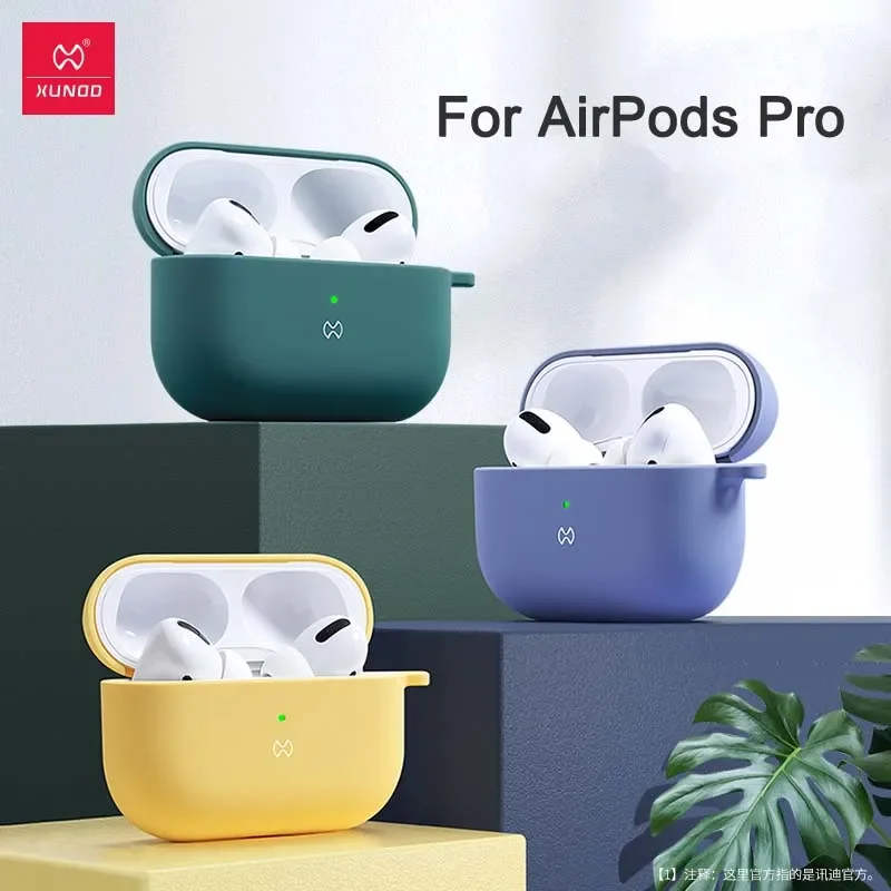 

For Apple AirPods Pro Case Luxury Liquid Silicone Shockproof Armor Earphone Airbags For AirPods Pro Headphone Case XUNDD чехол