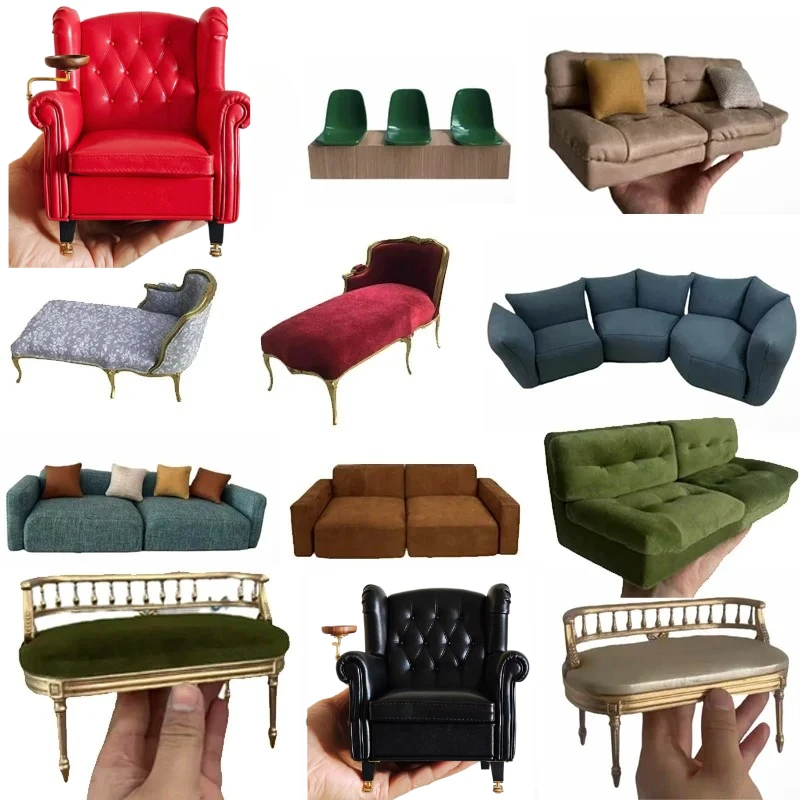

Miniature 1/6 Chair Doll Dollhouse Furniture Accessories ，Miniature Empress Sofa Chair New Diy Miniature Dollhouse Decoration