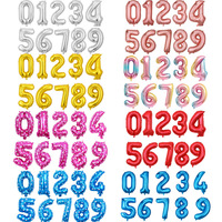 16 inch Number Balloon Gold Silver blue Figures Foil Balloons Happy Birthday Party Wedding Decorations Baby Shower Supplies