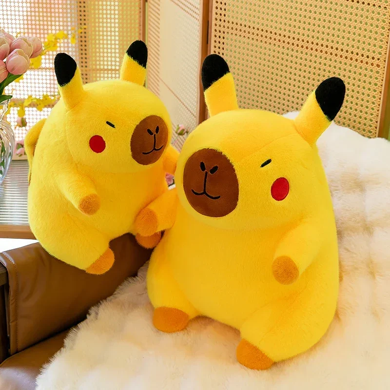 30/38/50cm Pokemon Cute Pikachu Capybara Big Szie Plush Toy Kawaii Stuffed Doll Animals Soft Pillow Doll Kids Toys Birthday Gift