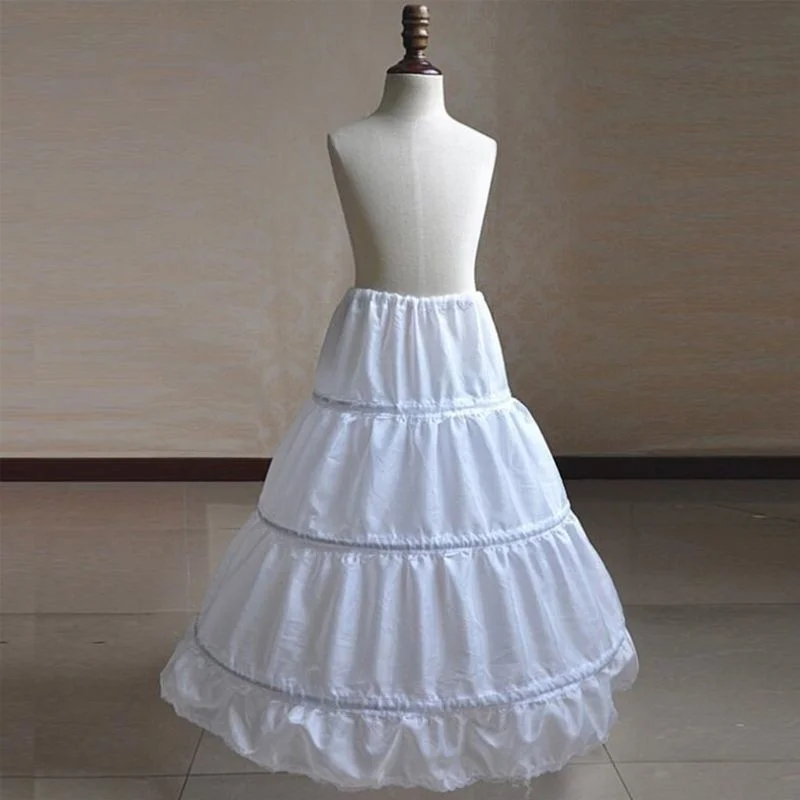 เด็กดอกไม้สาว Petticoat สายรัดเอว Ruffles จีบตัด3ห่วงเด็กเจ้าหญิง Crinoline Tutu