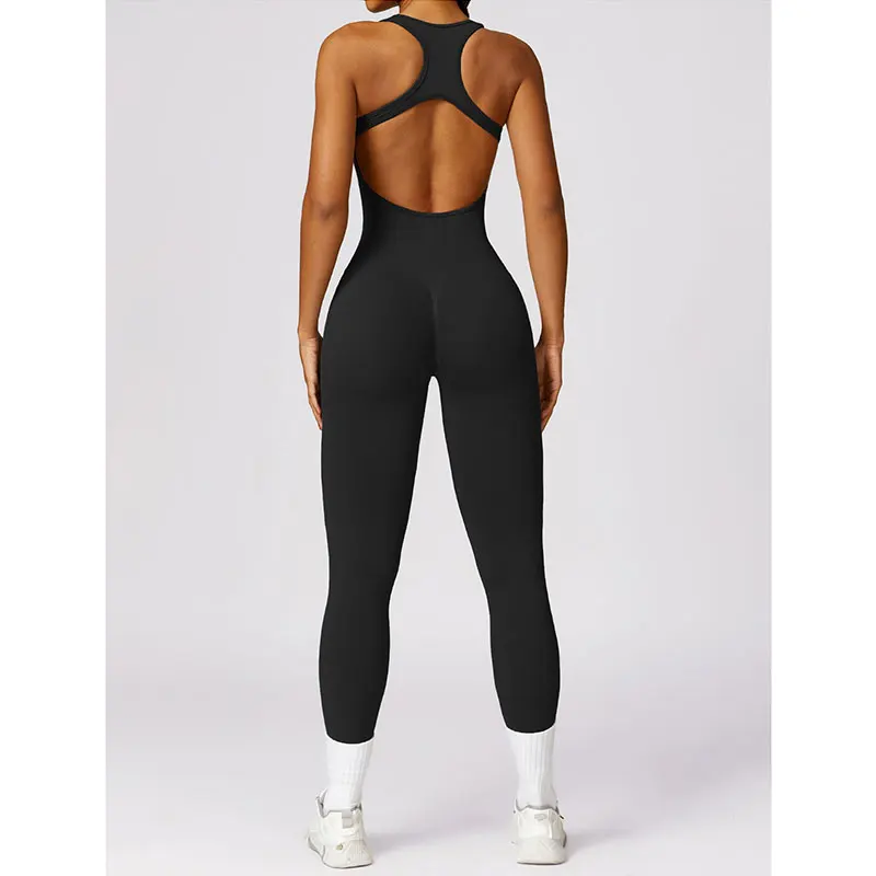 

New Yoga Sets Seamless Women Jumpsuits One-Piece Gym Push Up Workout Clothes Fitness Bodysuit Sportswear Tracksuit Short Sleeve