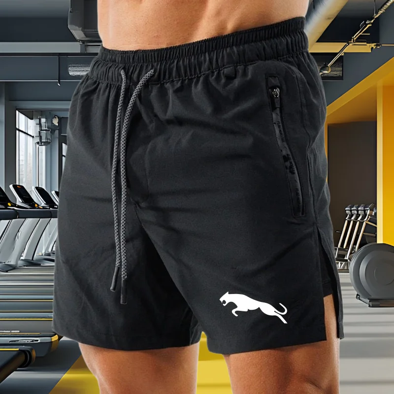 

Men's 2-in-1 double-layer shorts for muscle training, fitness and leisure, loose shorts for running, beach shorts, quick drying