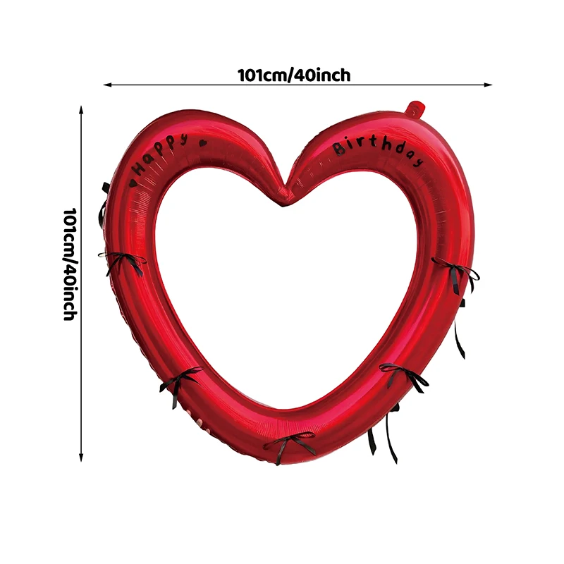القوس على شكل قلب بالون مع القوس ملصق صديقة حفلة عيد ميلاد الديكور الدعائم الزفاف الديكور