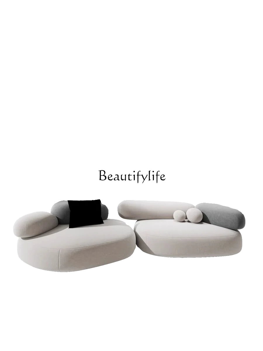 Retro Pebble Sofa Designer Minimalist Sofa Living Room Beauty Salon Reception Rest Area