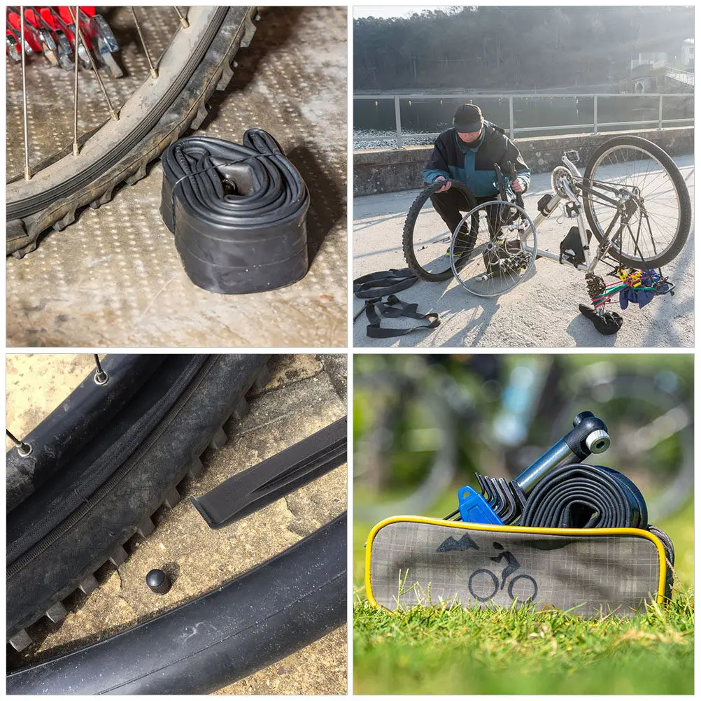 

1Set Bike Inner Tube Replacement Durable Road Mountain Bike Tire Tube Tire Lever Patch Kit for Comfortable Riding