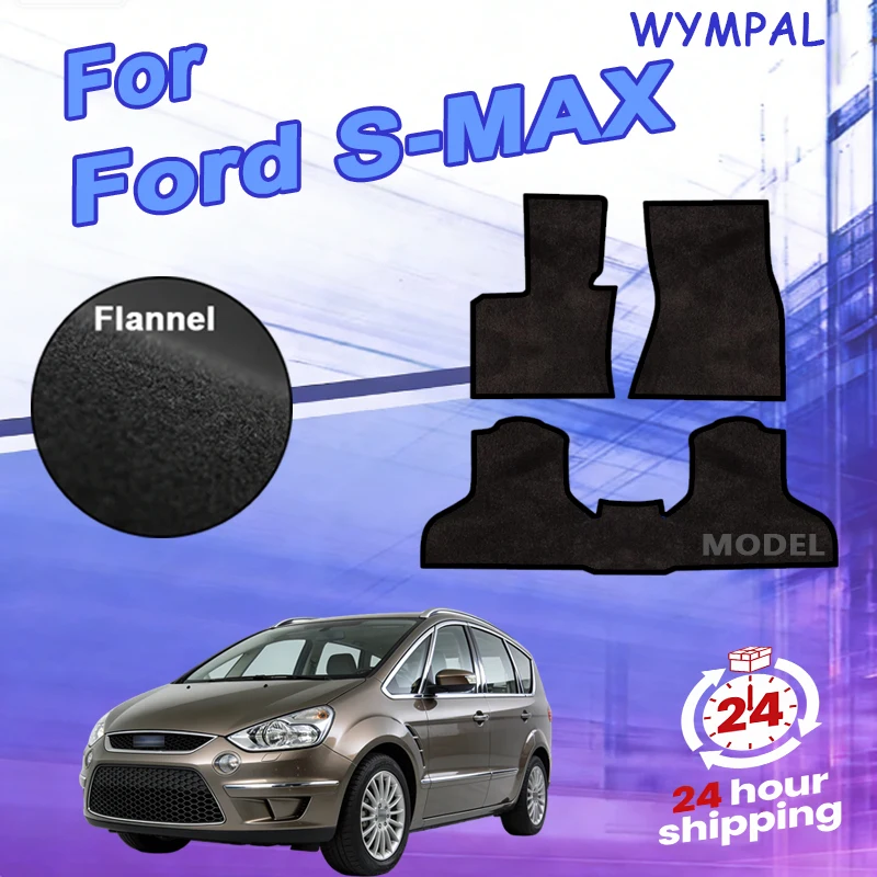

Nylon Suede "Car Floor Mats Carpet Rugs Compatible With For Ford S-MAX 2006-2014 Anti-slip Stylish Odorless Flame retardant pad