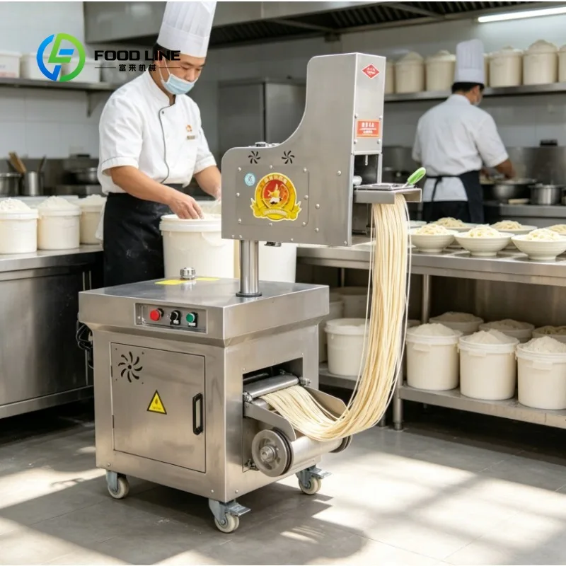 Custom Commercial Hydraulic Ramen Noodle Machine, 220V Stainless Steel Noodle Press for Restaurant Bakery Food Processing