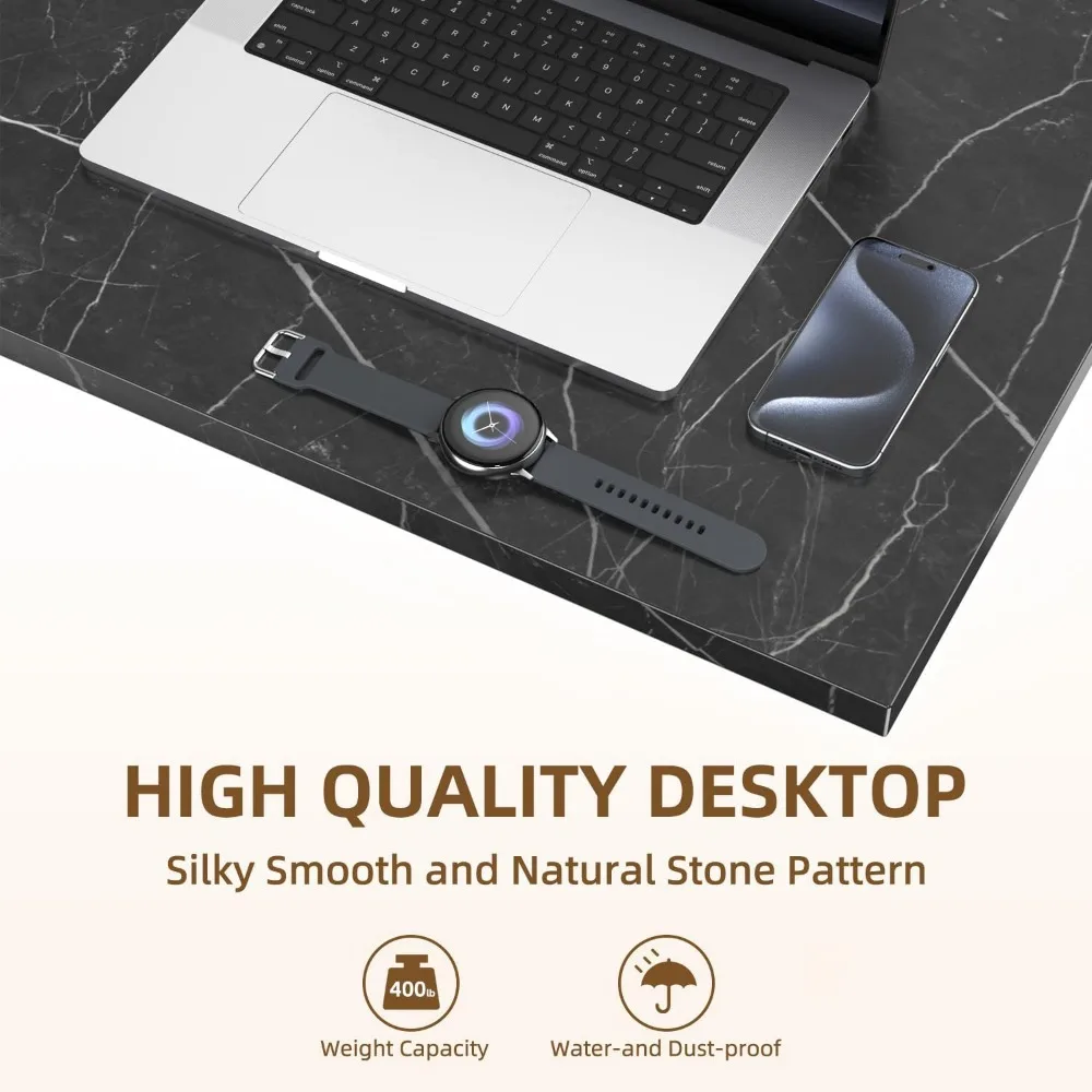 منضدة عمل مستطيلة من ألواح الجسيمات مقاس 43 × 24 - مكتب خشبي عالمي من قطعة واحدة للمكاتب الدائمة والمكاتب المنزلية