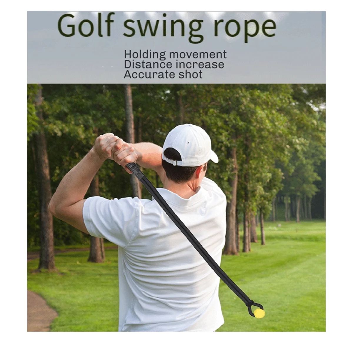 

Golf Swing Rope Training Aid Fitness Equipment With Eva Ball Red
