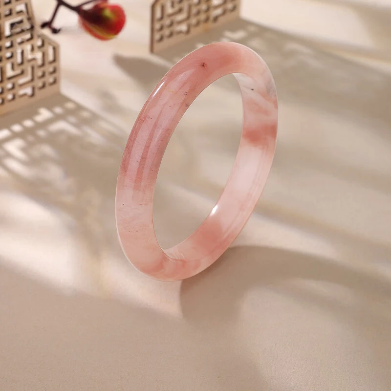 Golden Silk Jade Peach Blossom Brewed Bracelet Half Bracelet Fans Run Away To Give Girlfriend Holiday Gifts