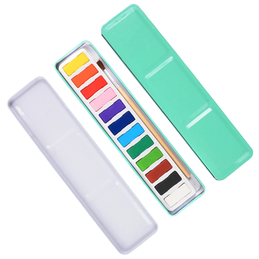 

3 set Watercolor Paint Set Solid Pigment Vibrant Washable for Students Artists Kids Semi-Moist Formula Brush Study