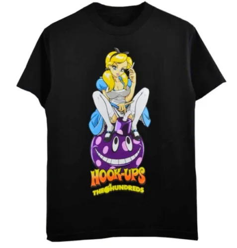 Hook ups skateboard Black T shirt Anime all size