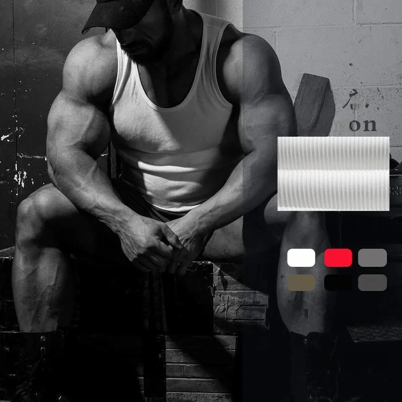 

Мужской спортивный жилет West Coast Chicano Thiened High Elastici Fitn, белый, для бега и прыжков через барьер, модный