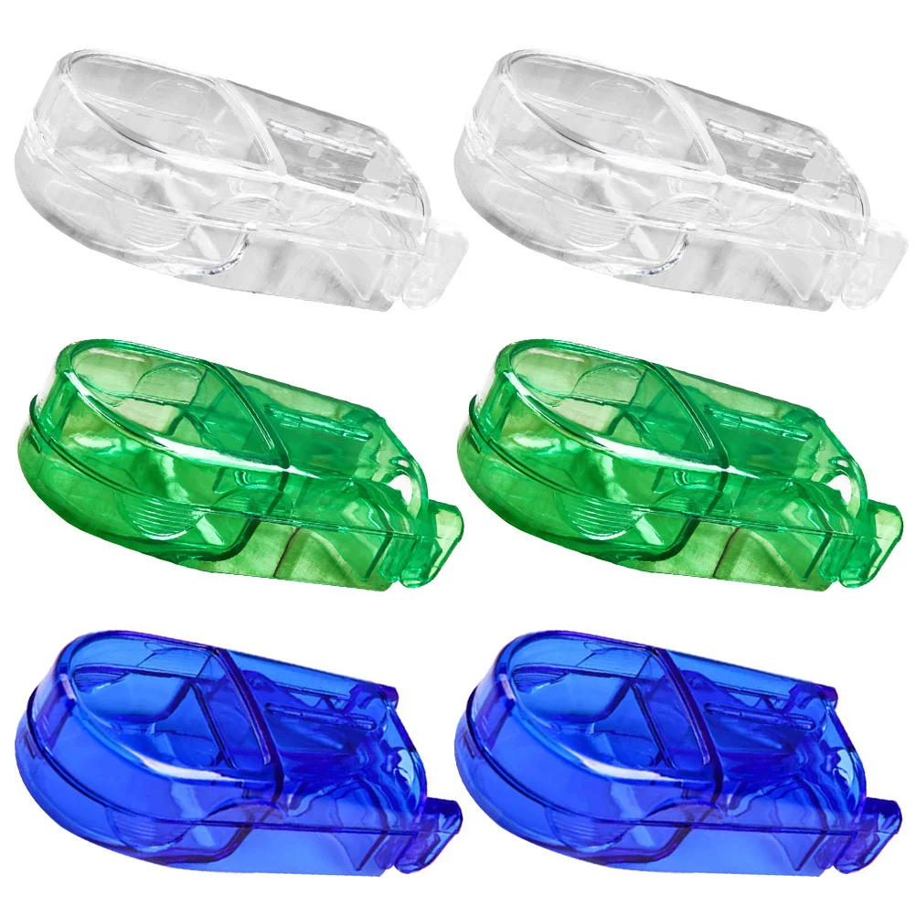 

6pcs Pill Splitter V-Shaped Groove Anti-Slip Notch Cutting Tool For Tablets Capsules Vitamins Professional Tablet Cutters