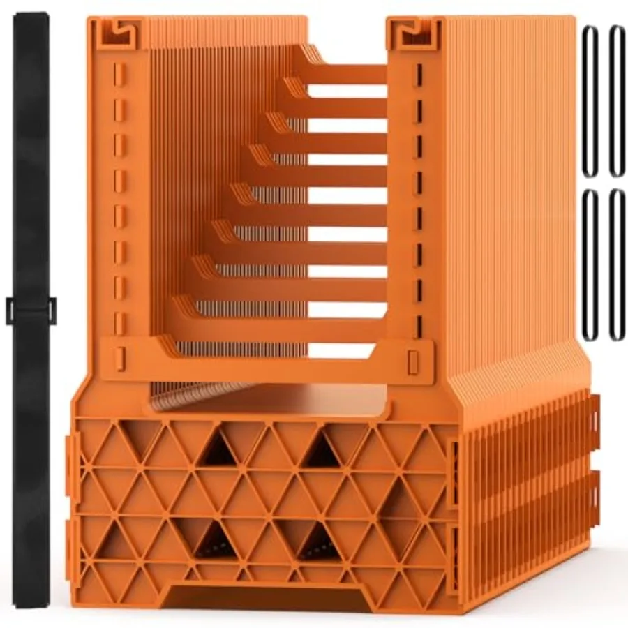

RV Sewer Hose Support 20FT Blaze Orange RV Sewer Support with Adjustable Height Design Secure Rubber Band and Carry Strap Quick
