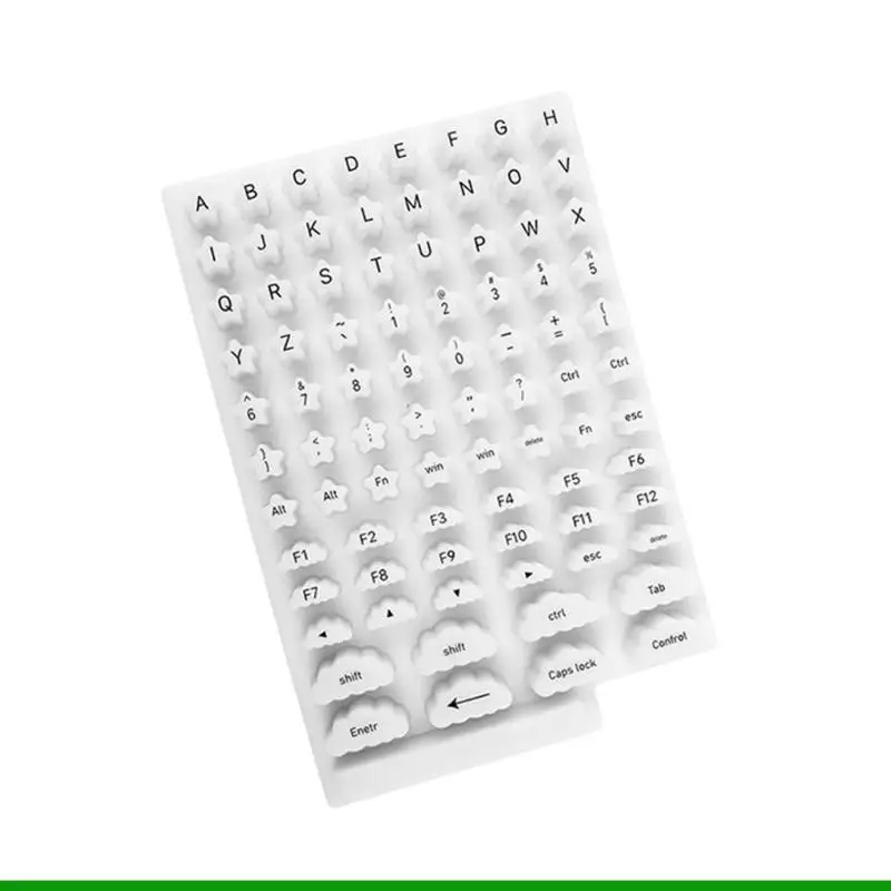 U55C Ergonomic Keyboard Covers Keycap Height Extenders With 83 Raised Keycaps Stickers For Reduced Finger Fatigue