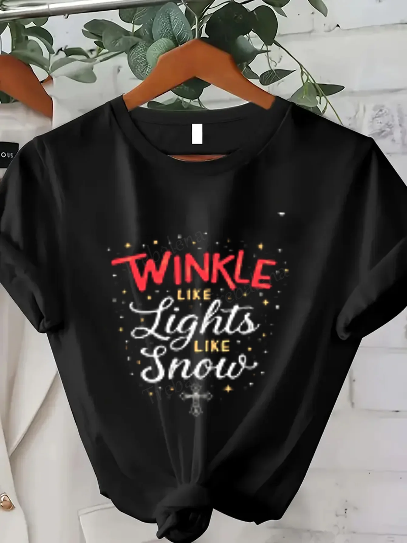 Women T-shirt Twinkle Like Lights Like Snow Women's T-Shirt