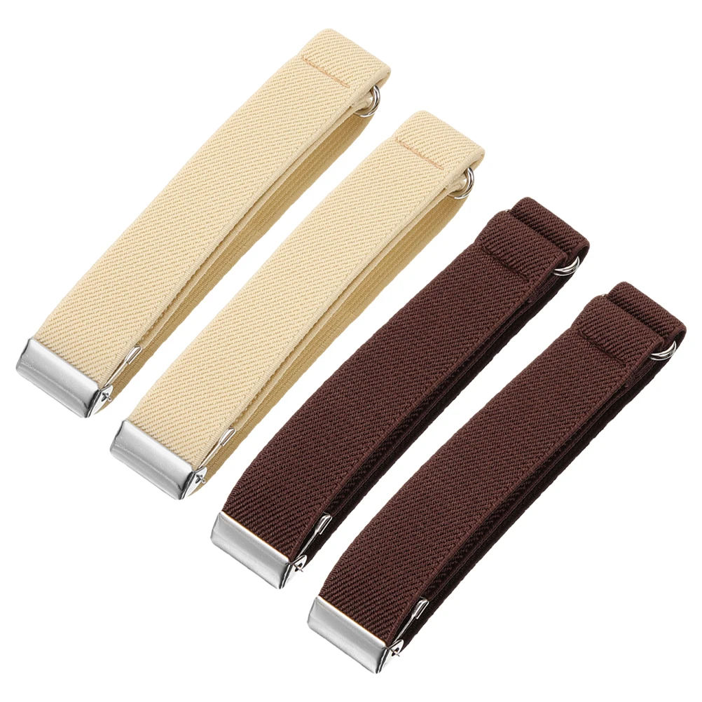 

Elastic Armbands Garters for Men Women 2 Pairs Adjustable Arm Ring Cuff Sleeve Bands Brown Shirt Holders Softball Uniform