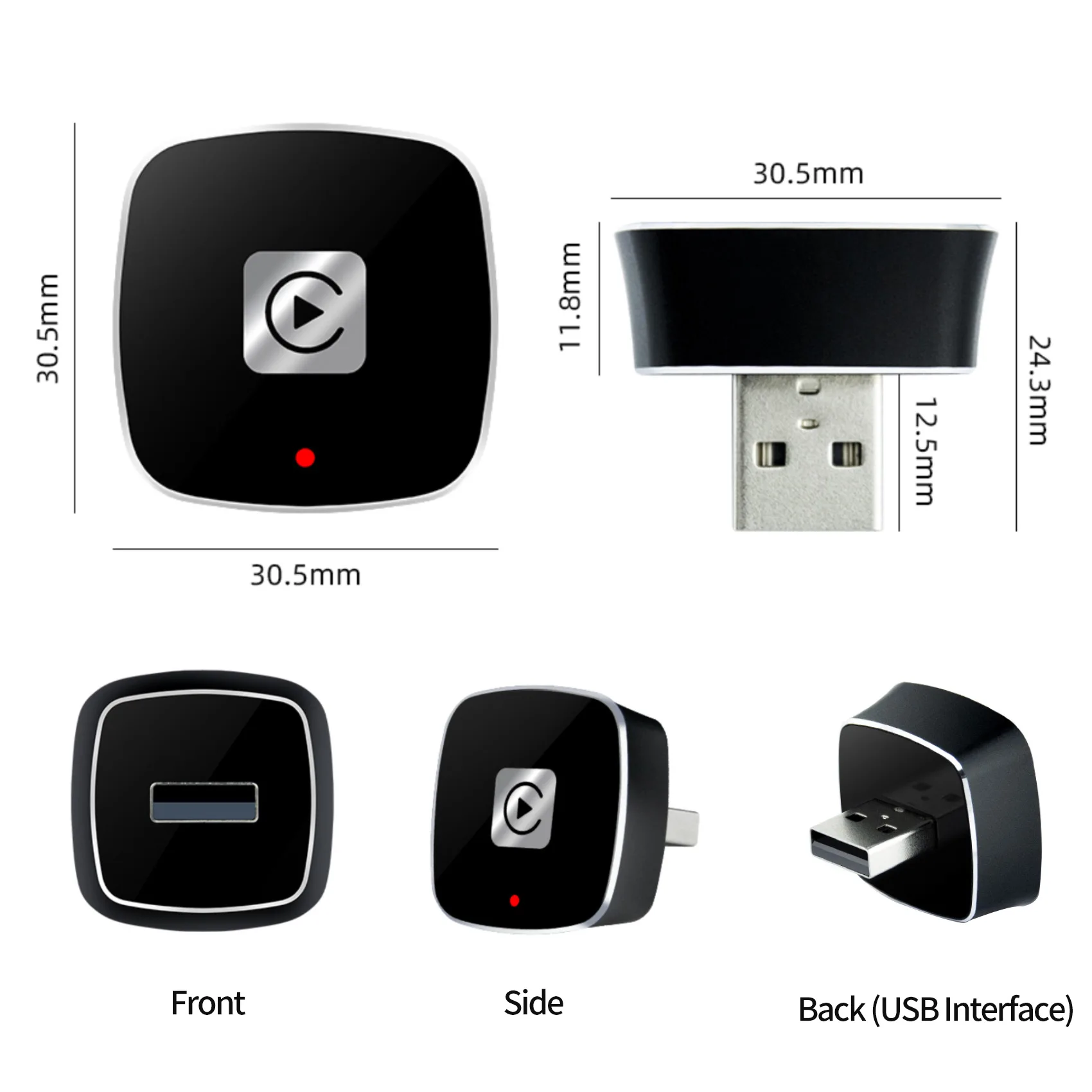 UHULAMB EC14 Mini Carplay Android Auto سلكي إلى صندوق تشغيل السيارة اللاسلكي محول صندوق Ai الذكي بلوتوث واي فاي سبوتيفي كونيكت