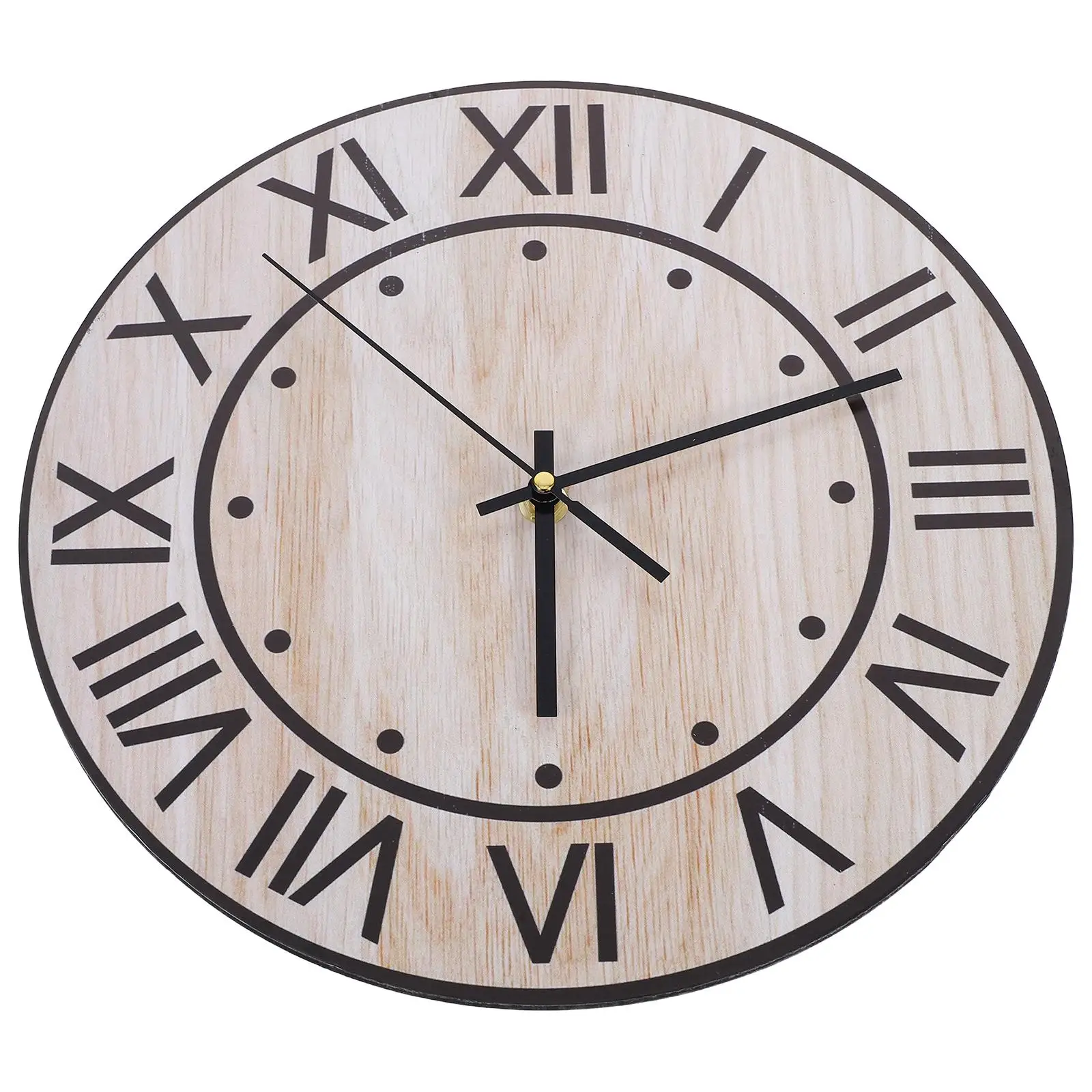 

Wooden Wall Clock Vintage Silent High Precision Durable Rustic Farmhouse Kitchen Decor Century Style Office Creative