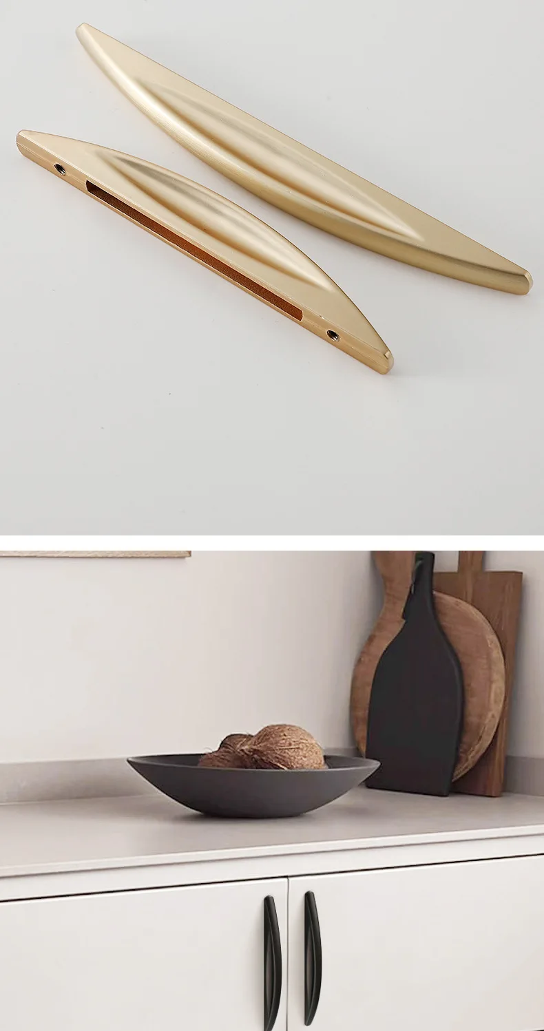 Bogenförmiger Einfacher Weinkabinett-Türgriff Schwarz Grau Gold Kleiderschrank-Schubladenknopf Möbel-Dekorations-Hardware-Griff – Detail 6
