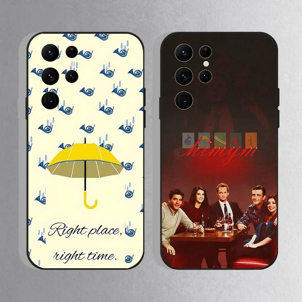 HIMYM Custodia per telefono How I Met Your Mother per Samsung S25, S24 Ultra, S20, S30 plus, S22 Plus, S23, Ultra 5G Custodia nera in silicone