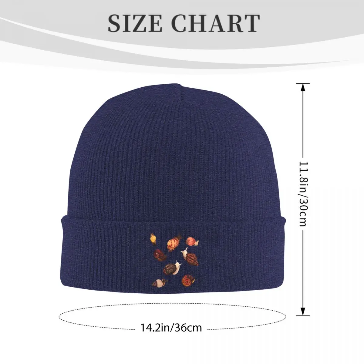 Snails African Giant Land Snail Pattern Warm Knitted Cap Fashion Bonnet Hat Autumn Winter Outdoor Beanies Hats for Unisex Adult