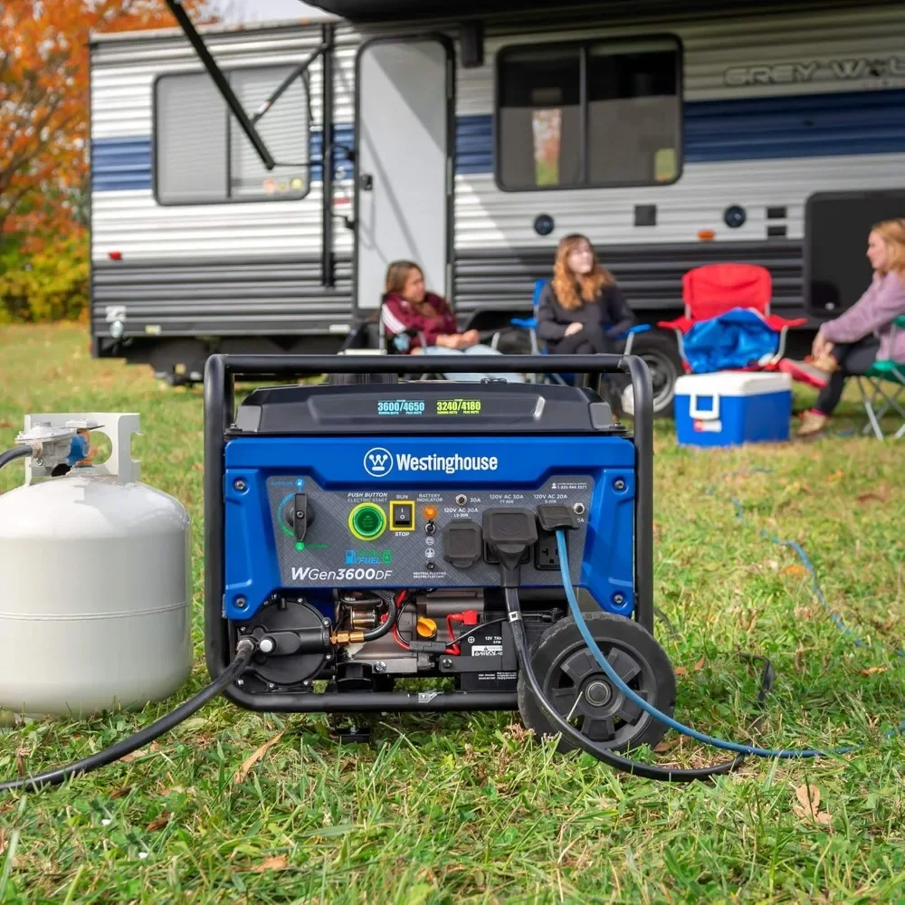 Outdoor Power Equipment 4650 Peak Watt Dual Fuel Portable Generator,RV Ready 30A Outlet, Gas & Propane Powered