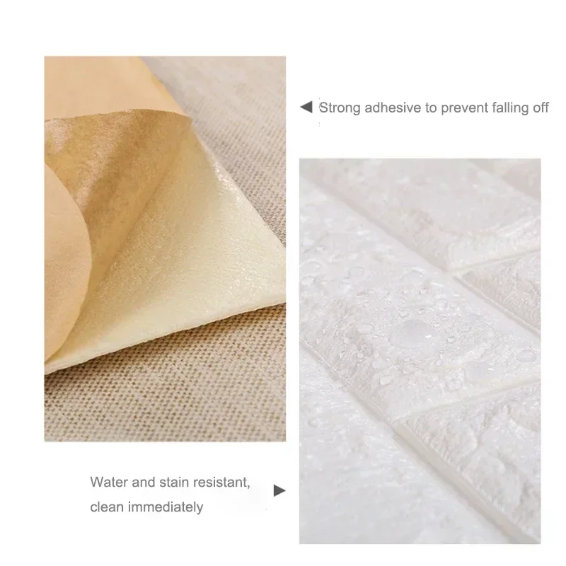 Adhesivo de pared 3D 70cm * 10m DIY espuma autoadhesiva pared de ladrillo suave habitación decorativa para el hogar