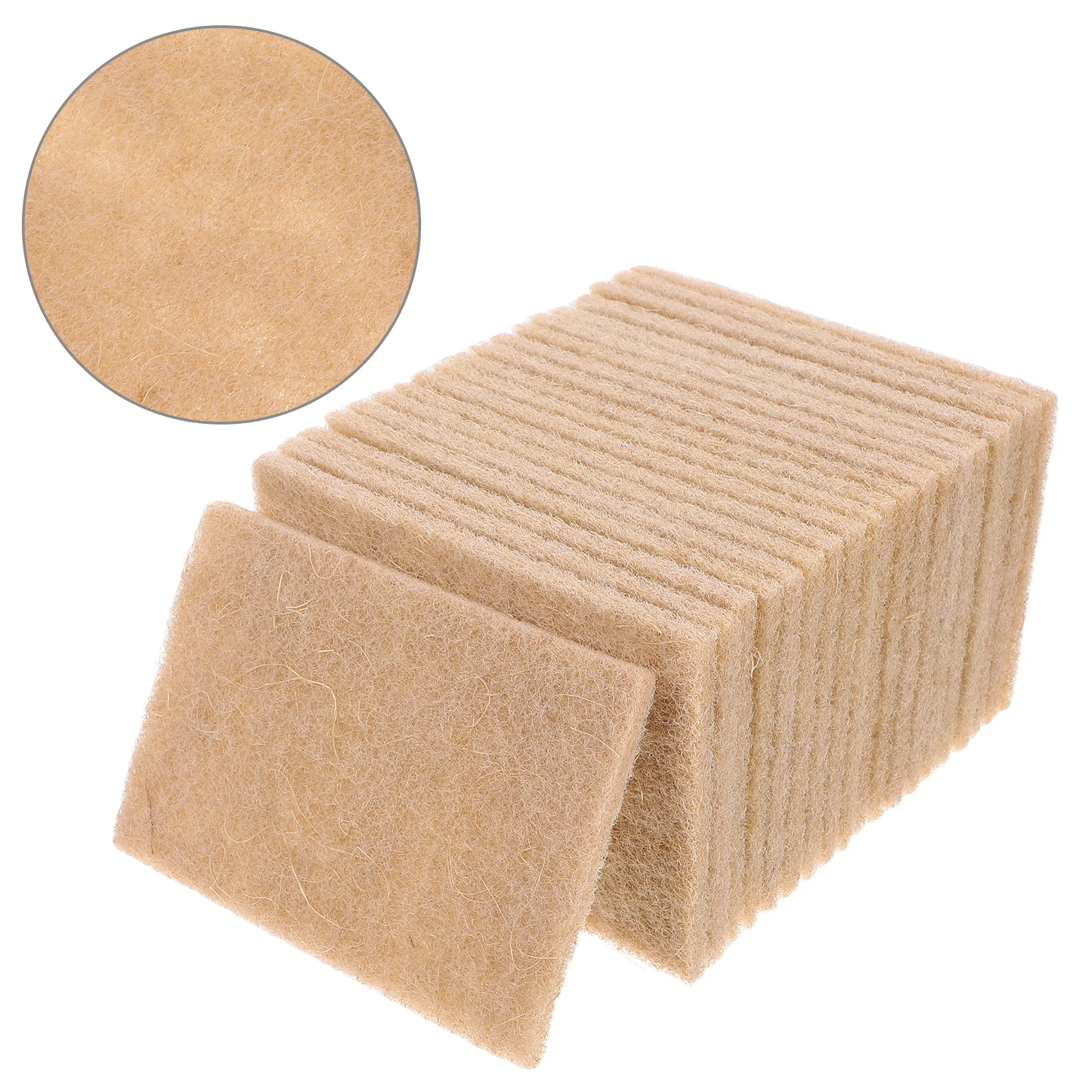 

20Pcs Sisal Scrubbing Pads Heavy Duty Non Scratch Dish Wash Scrubbers Multipurpose Reusable Kitchen Cleaning Scouring Pads