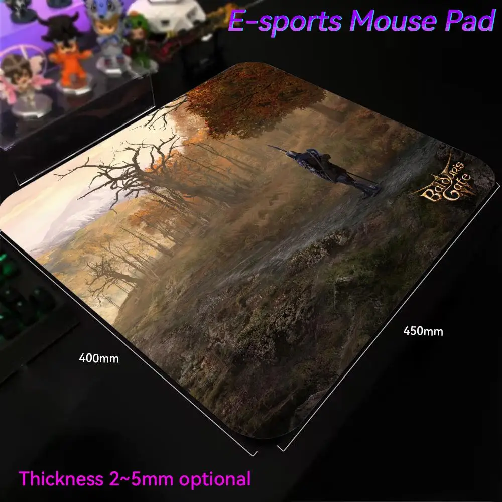 B_baldurs G_gate 3 Mouse Pad Small Led Mouse Pad  Mouse Pad Wrist Protector 450x400 E-Sports Mouse Pad Ergonómico  One Piece Mou