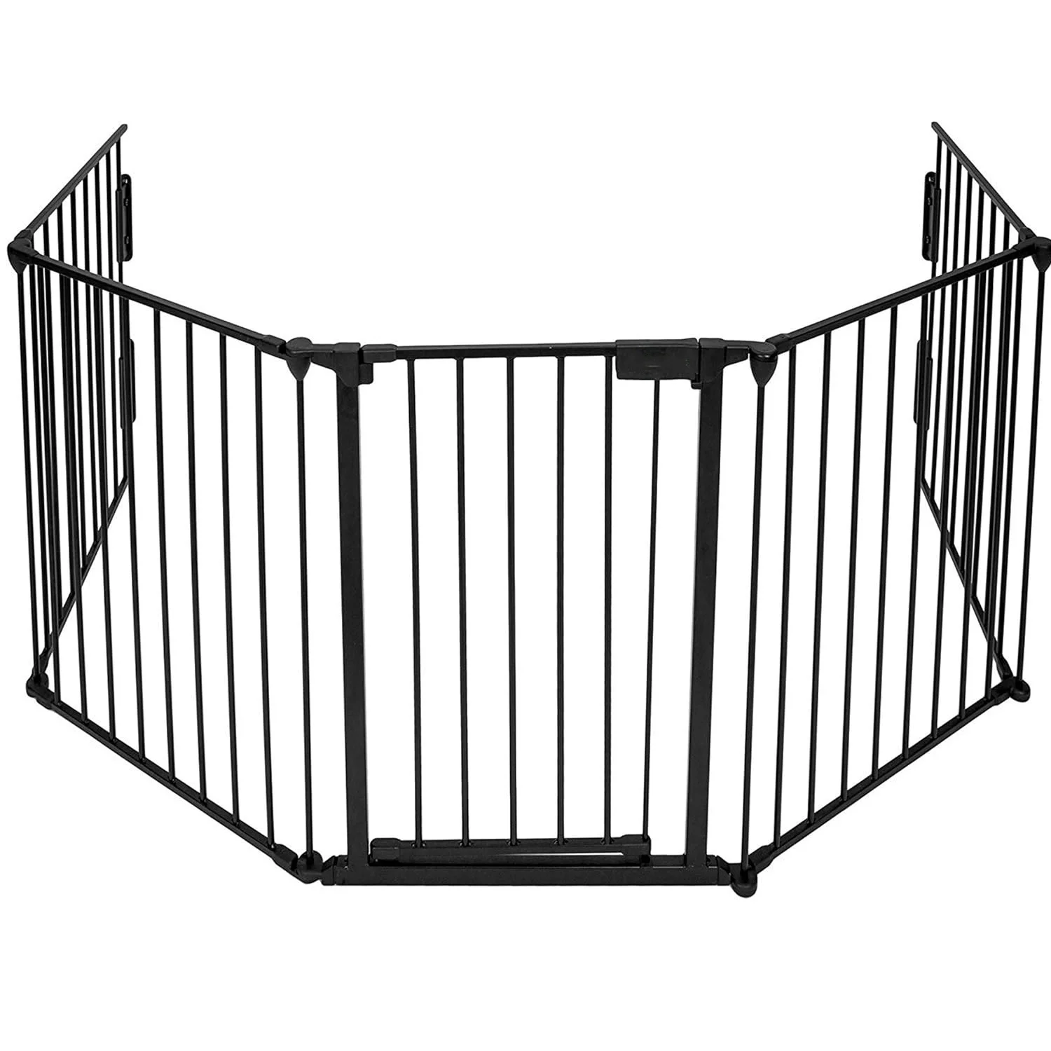 Barrera de seguridad infantil, bebé, animales-3 metros, 5 paneles, blanco/negro