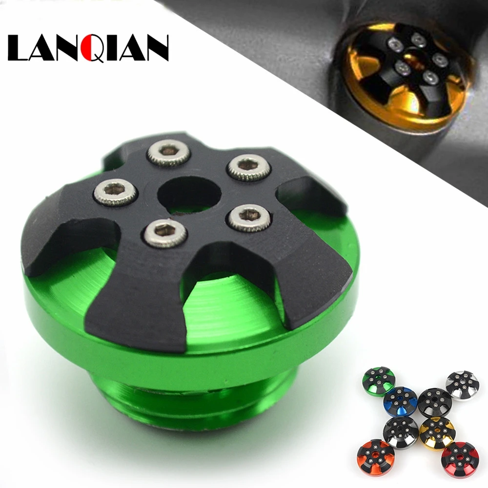 For Kawasaki Ninja ZX6 ZX6R ZX7R ZX9R ZX12R ZX14R Zx Motorcycle  M19*2.5 magnetic engine oil filler Bike Engine Oil Cap cover