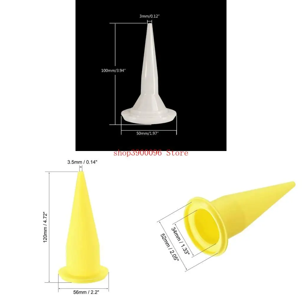 

24Pieces Caulking Nozzle Cone Caulking Guns Caulk Nozzles Applicator Sausage Caulking Guns Cone Nozzles Reusable