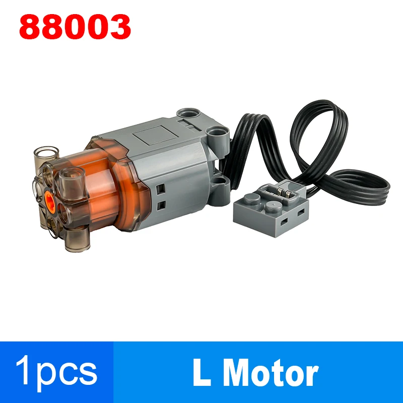 Bloques de construcción de Motor L, funciones de potencia de alta velocidad 88003, compatibles con Legoeds, coche, camión, actualización de energía, componentes DIY