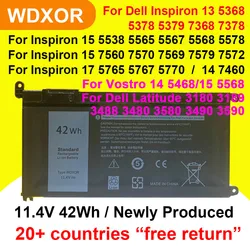 WDX0R WDXOR DELL Inspiron 13 5368 5378 5379 14 7460 위도 3180 3189 3480 3490 3580 Vostro 14 5468 15 5568 노트북 배터리