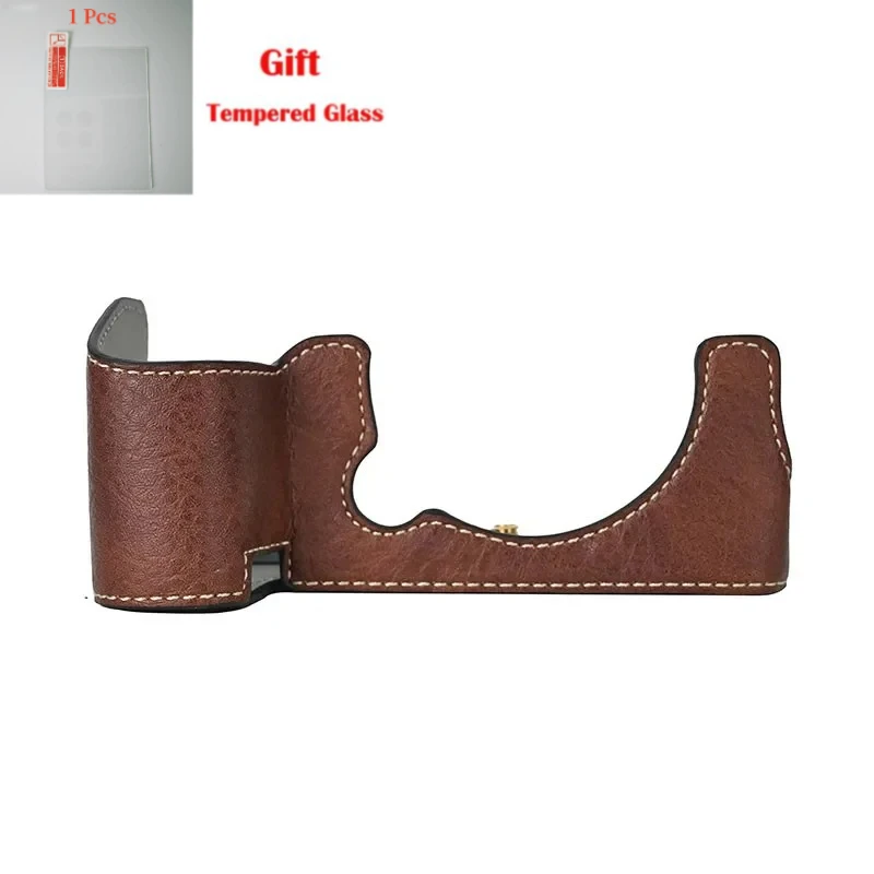 Leather bag For Fujifilm XS10 Pu Leather Camera Case Half Case Body  + free tempered film