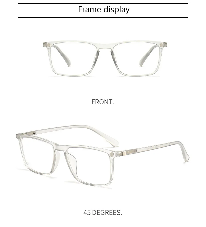 Transparente Damen-Sonnenbrille mit quadratischem Rahmen, 6-in-1-Brille mit magnetischem Clip, polarisierte Nachtsichtbrille für Herren – Detail 14