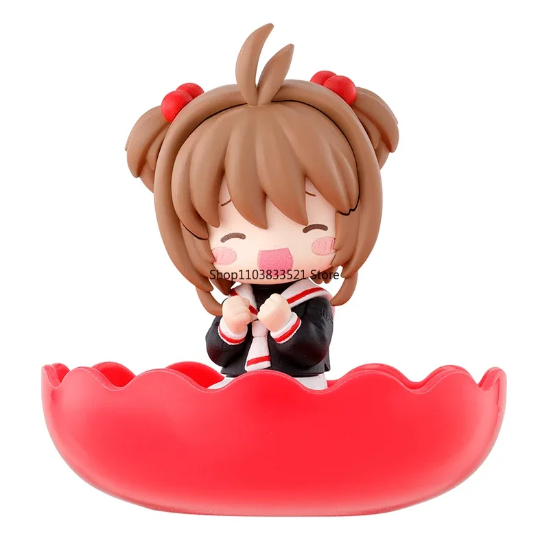 Bandai Original 4Pcs Gashapon Card Captor/Sakura Jewelry Box KINOMOTO SAKURA LI SYAORAN Anime Figure Toys for Kids Gift