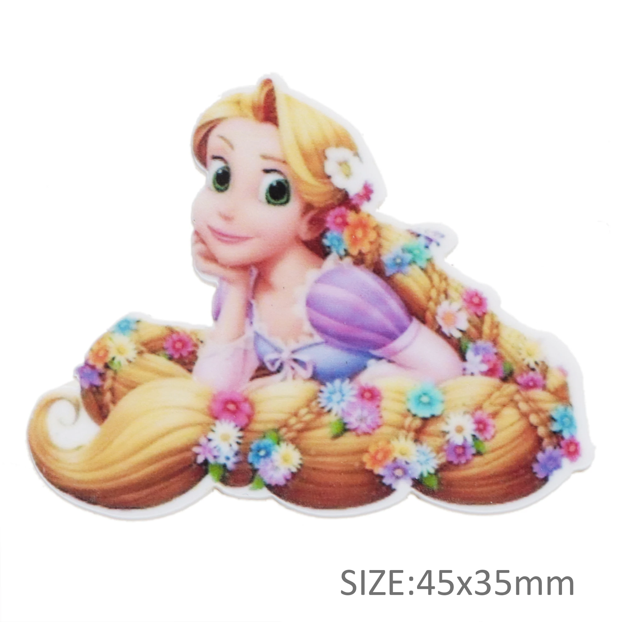 Disney Princess 5pcs/Lot Planar Resin Flatback Glitter Acrylic Craft Supplies Cabochon Scrapbook DIY Hair Bow Bag Material