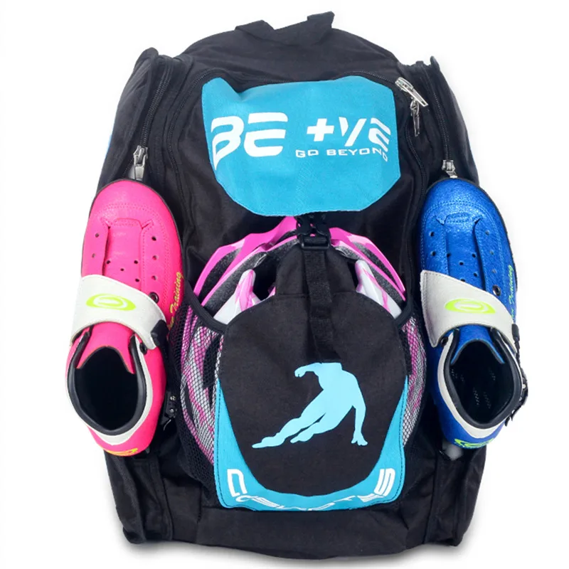 Original BE+VE Skates Bag, Go Beyond Inline Speed Skates Backpack, Speed Patines Container, Outdoor Helmet Skating Bag