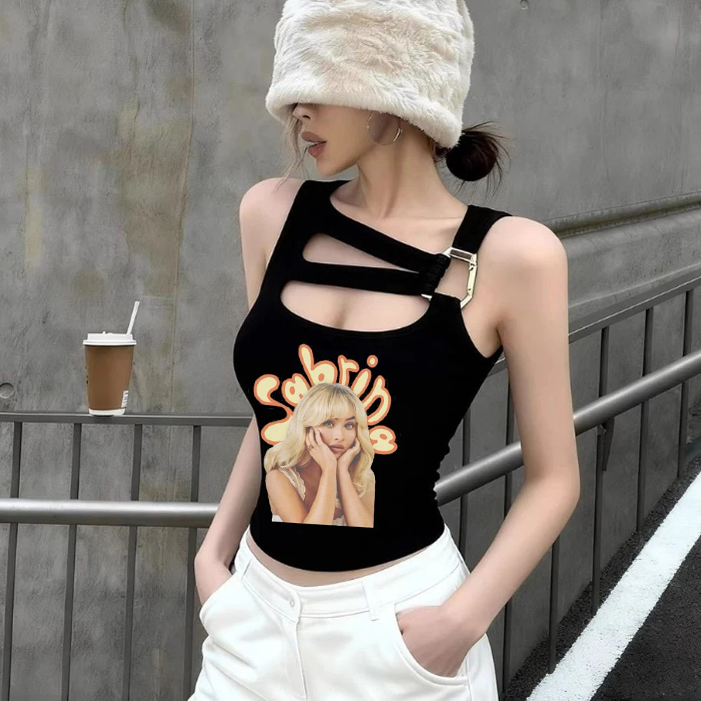 Sabrina Carpenter cropped top girl gothic japan 2000s clearance sales cute top tees gyaru alternative  funny graphic jojifuku